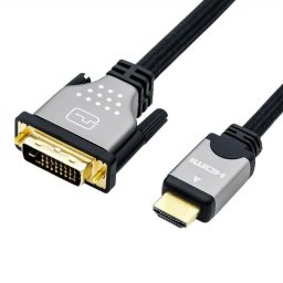 Adaptador de cable de vídeo ROLINE 11.04.5876 HDMI a DVI-D 1,5 m Negro/Plata