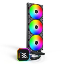 Refrigeración Líquida Montech HyperFlow Digital 360 360mm 3 Ventiladores LED RGB