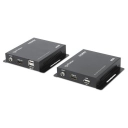 Extensor KVM HDMI Manhattan 1080p sobre IP 120 m Cat6 USB-A Negro