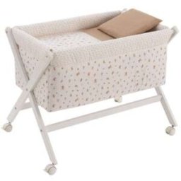 Minicuna Tijera Madera Senda Beige/Blanco 55x87x74cm Cambrass