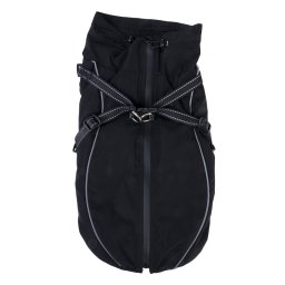 Abrigo con arnés TIAKI Arkon, negro para perros - aprox. 40 cm de largo de espalda