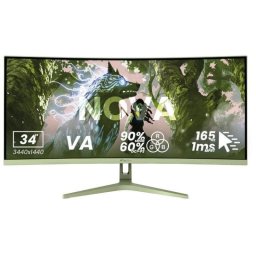 Monitor Arozzi Nova Curved 34" UltraWide QHD 165Hz VA 1ms Gaming Verde
