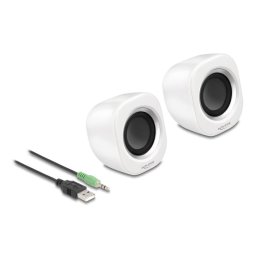 Altavoces Delock 2.0 USB cableados 2W para PC con control de volumen