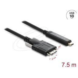 Cable USB Delock 83629 USB-C a Micro-USB B 7,5 m 10 Gbit/s Negro