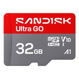 Tarjeta de memoria SanDisk Ultra GO 32 GB microSDHC UHS-I 120 MB/s V10 gris rojo
