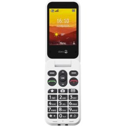 Móvil básico Doro Leva L30 4G concha SIM única pantalla 2.8" cámara 2 MP negro y blanco