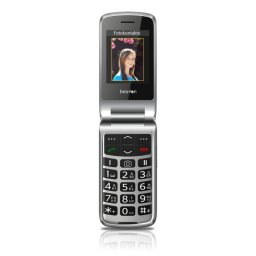 Móvil básico Beafon SL645plus LTE con tapa, 4G, cámara 3 MP, batería 1000 mAh, negro y plata