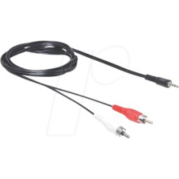 DELOCK 84000 - Cable con conector estéreo de 3,5 mm de audio macho > 2 x RCA ma