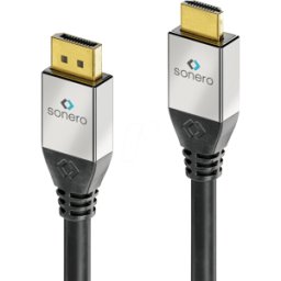 SONERO SON DC100-050 - DisplayPort macho a HDMI A macho, 5 m, 4K@30Hz