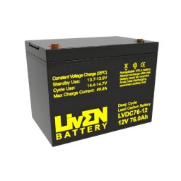 Batería de Carbono - Gel Liven Battery LVDC76-12 12V 76Ah