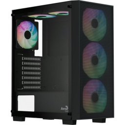 Torre Gaming AeroCool B509A ATX 6 Ventiladores ARGB Vidrio Templado Negra