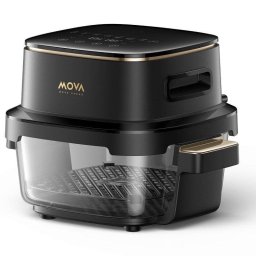 Freidora de Aire Mova Aeroglass AF20 Pro 4L 1700W Doble Capacidad Vidrio