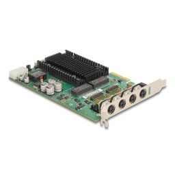 Tarjeta de Red Delock 86054 PCI Express 4 Puertos Gigabit Ethernet PoE+