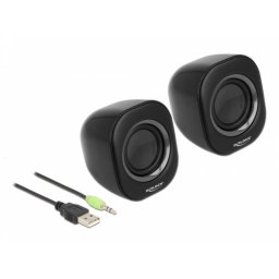 Altavoces Delock Estéreo Cableados 2W USB y control de volumen