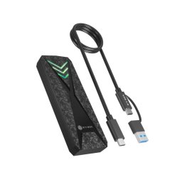 Caja externa SSD Icy Box Spade Case 1805 M.2 NVMe Aluminio Negro USB-C