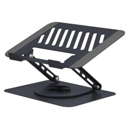 Soporte portátil TnB NBSTAND360 aluminio negro rotación 360º hasta 15" ajustable