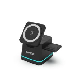 Cargador inalámbrico Energizer WCP307 carga rápida MagSafe 3 dispositivos negro