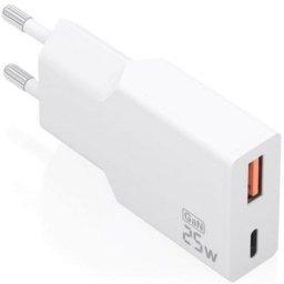 Cargador Aisens A110-1000 GaN 25W USB-C PD3.0 QC4.0 y USB-A QC3.0 Blanco