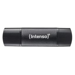 Memoria USB Intenso 3544491 128 GB USB-A y USB-C aluminio negro