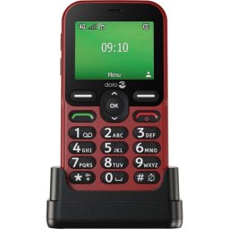 Móvil básico Doro Leva E10 Rojo 2.4" 4G SIM única batería extraíble