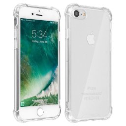 Avizar Funda Protectora de Silicona Transparente con Reforzamiento Antigolpes para iPhone 7 / iPhone 8