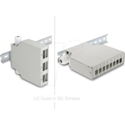 DELOCK 86095 - Panel de conexión de fibra óptica, 6 puertos, SC Duplex, LC Quad