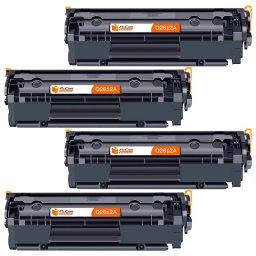 Pccom Essential HP Q2612A Tóner Compatible Negro Pack 4