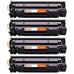 Pccom Essential HP CE285A/CE278A/CB435A/CB436A Tóner Compatible Negro Pack 4