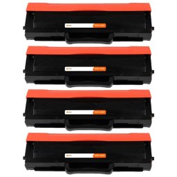 Pccom Essential Tóner Compatible con Samsung MLT-D1042S/MLT-D1042X Negro Pack 4