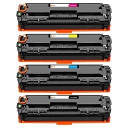 Pccom Essential Tóner Compatible HP 125A/128A/131X/131A Negro/Cian/Magenta/Amarillo Pack 4
