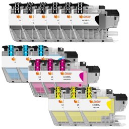PcCom Essential Pack 15 Cartuchos Tinta Negro/Cian/Magenta/Amarillo Compatible con Brother LC421XL