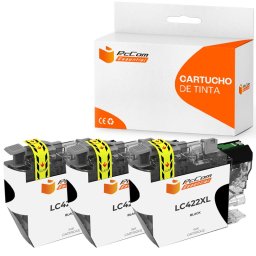 Pccom Essential Brother Lc422xl Cartucho Tinta Compatible Negro Pack 3