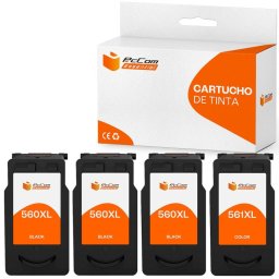 Pccom Essential Canon Pg560xl/cl561xl Cartucho Tinta Compatible Negro/tricolor Pack 4