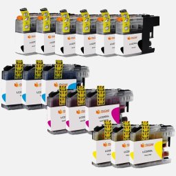 Pccom Essential Brother Lc227xl/lc225xl Cartucho Tinta Compatible Negro/cian/magenta/amarillo Pack 15