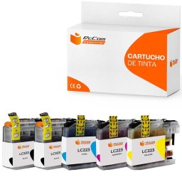 Pccom Essential Brother Lc223/lc221 Cartucho Tinta Compatible Negro/cian/magenta/amarillo Pack 5