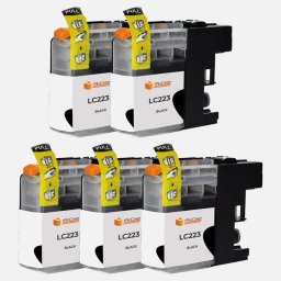 Pccom Essential Brother Lc223/lc221 Cartucho Tinta Compatible Negro Pack 5