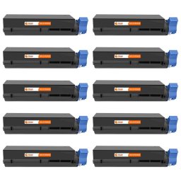 PcCom Essential OKI B410/B420/B430/B440/MB460/MB470/MB480 Tóner Compatible Negro Pack 10