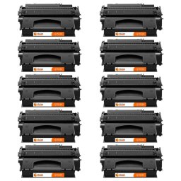 PcCom Essential HP Q7553X/53X Tóner Compatible Negro Pack 10