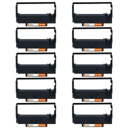 PcCom Essential Epson ERC38/ERC34/ERC30 Cinta Matricial Compatible Negro Pack 10