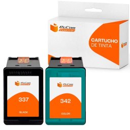 PcCom Essential HP 337/342 Cartucho Tinta Compatible Negro/tricolor Pack 2