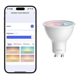 Bombilla inteligente Aqara GU10 RGBW 450 lm CRI90 compatible Zigbee, Bluetooth y asistentes voz