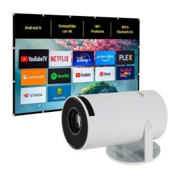 Proyector iggual 720p 120 Lúmenes LCD MP720p Wifi 6 Bluetooth Android 11 Corrección ±40°