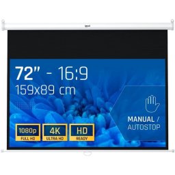 Pantalla proyección iggual PSIMS159 72″ 16:9 Manual Tensionada Superficie Multicapa