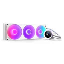 Refrigeración Líquida NZXT Kraken Plus 360 RGB 360mm 3 Ventiladores Pantalla LCD Blanco