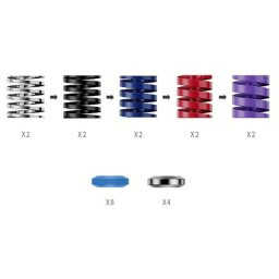 Kit de rendimiento de pedales Moza Racing RS069 CRP2 10 muelles 22 piezas Multicolor