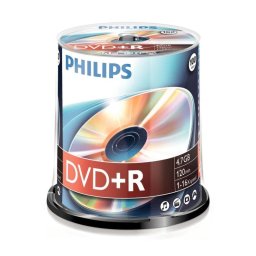 DVD+R Philips DR4S6B00F/00 16x 4,7 GB imprimible bobina 100 unidades