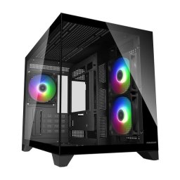 Carcasa Cougar CGR-2QA6B-RGB Mini Tower Micro ATX Iluminación Multi Ventana Vidrio