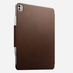 Funda para tablet Nomad Leather Folio Apple iPad Pro 13" cuero marrón cierre magnético