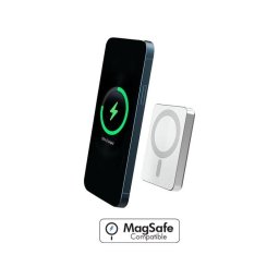 Power Bank Cargador BigBen Connected FPMSPBMINI5A15WS 5000mAh MagSafe Qi 15W Plata