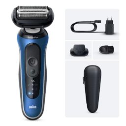 Afeitadora Facial Braun Series 6 62-B1200s Inalámbrica 60min Seco y Mojado 3 Láminas Carga Rápida